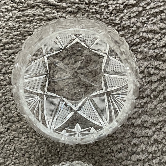 VINTAGE CRYSTAL CREAM & SUGAR SET WITH TRAY! - Picture 14 of 16